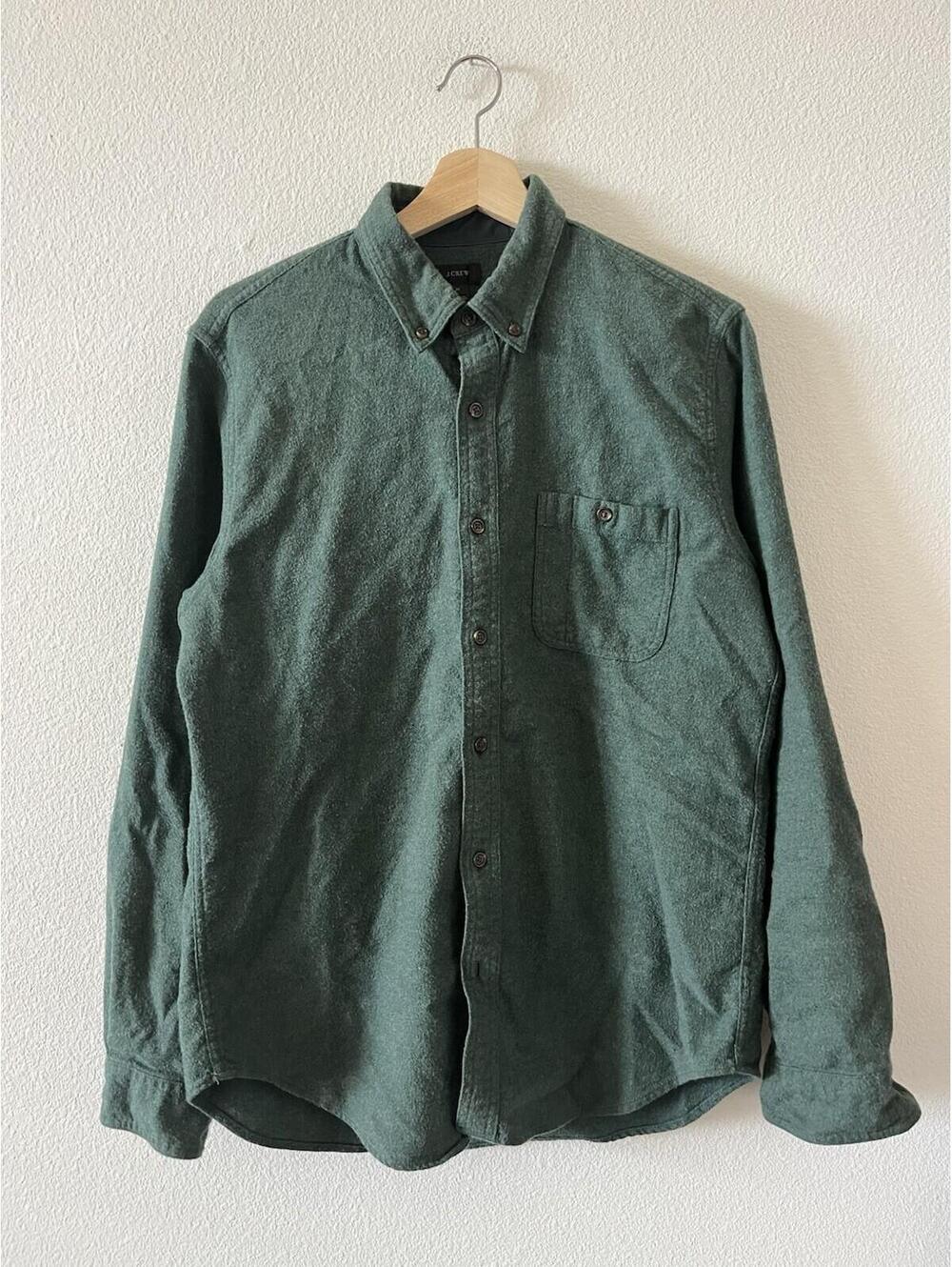 J. Crew Flannel Button Down Shirt Elbow Patches M⁠